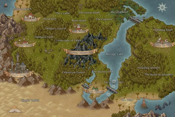 Map of the Crownicles kingdom
